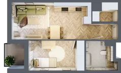 2 pokoje, mieszkanie 40,36 m², parter, oferta nr B-5, Podgórki Tynieckie, Kraków, Dębniki, Sidzina, ul. Podgórki Tynieckie