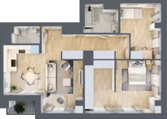 3 pokoje, mieszkanie 74,43 m², piętro 16, oferta nr B.16.126, Aura Towers w Bydgoszczy - mieszkania z widokiem na Brdę!, Bydgoszcz, Bartodzieje, ul. Fordońska 4