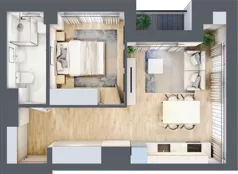 2 pokoje, mieszkanie 39,71 m², piętro 11, oferta nr B.10.78, Aura Towers w Bydgoszczy - mieszkania z widokiem na Brdę!, Bydgoszcz, Bartodzieje, ul. Fordońska 4