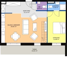 4 pokoje, mieszkanie 61,46 m², piętro 4, oferta nr B.4.36, Helenów Park, Łódź, Bałuty, Bałuty-Doły, ul. Smugowa / Źródłowa