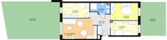 4 pokoje, mieszkanie 70,91 m², parter, oferta nr B.0.18, Helenów Park, Łódź, Bałuty, Bałuty-Doły, ul. Smugowa / Źródłowa
