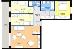 4 pokoje, mieszkanie 84,06 m², piętro 2, oferta nr A.2.9, Helenów Park, Łódź, Bałuty, Bałuty-Doły, ul. Smugowa / Źródłowa