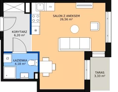 1 pokój, mieszkanie 37,02 m², piętro 3, oferta nr G.3.145, Helenów Park, Łódź, Bałuty, Bałuty-Doły, ul. Smugowa / Źródłowa
