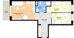 3 pokoje, mieszkanie 52,81 m², piętro 5, oferta nr H.4.169, Helenów Park, Łódź, Bałuty, Bałuty-Doły, ul. Smugowa / Źródłowa