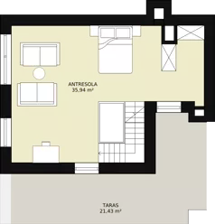 2 pokoje, mieszkanie 44,36 m², piętro 4, oferta nr 38, Apartamenty Mikusińskiego, Katowice, Wełnowiec-Józefowiec, ul. prof. Mikusińskiego / Józefowska
