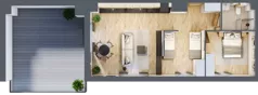2 pokoje, apartament inwestycyjny 58,53 m², piętro 4, oferta nr A/407, Apartamenty Bałtyk - komfortowe lokale nad morzem, Jastrzębia Góra, ul. Jantarowa 3