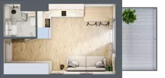 1 pokój, apartament inwestycyjny 22,14 m², piętro 2, oferta nr A/120, Apartamenty Bałtyk - komfortowe lokale nad morzem, Jastrzębia Góra, ul. Jantarowa 3