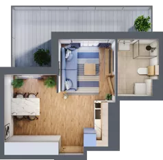 1 pokój, apartament inwestycyjny 28,73 m², piętro 4, oferta nr B/404, Apartamenty Bałtyk - komfortowe lokale nad morzem, Jastrzębia Góra, ul. Jantarowa 3