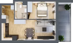 2 pokoje, apartament inwestycyjny 37,61 m², piętro 2, oferta nr B/202, Apartamenty Bałtyk - komfortowe lokale nad morzem, Jastrzębia Góra, ul. Jantarowa 3
