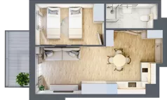 2 pokoje, apartament inwestycyjny 37,93 m², piętro 2, oferta nr B/304, Apartamenty Bałtyk - komfortowe lokale nad morzem, Jastrzębia Góra, ul. Jantarowa 3