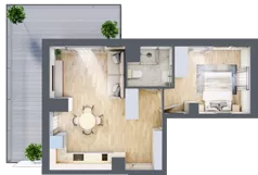 2 pokoje, apartament inwestycyjny 40,12 m², piętro 4, oferta nr B/403, Apartamenty Bałtyk - komfortowe lokale nad morzem, Jastrzębia Góra, ul. Jantarowa 3