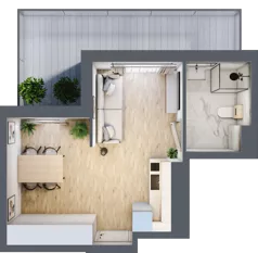 1 pokój, apartament inwestycyjny 28,73 m², piętro 4, oferta nr B/404, Apartamenty Bałtyk - komfortowe lokale nad morzem, Jastrzębia Góra, ul. Jantarowa 3