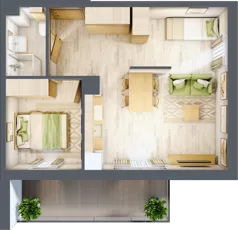 2 pokoje, apartament inwestycyjny 44,30 m², piętro 2, oferta nr B/303, Apartamenty Bałtyk - komfortowe lokale nad morzem, Jastrzębia Góra, ul. Jantarowa 3