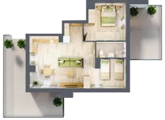 2 pokoje, apartament inwestycyjny 54,19 m², piętro 4, oferta nr C/401, Apartamenty Bałtyk - komfortowe lokale nad morzem, Jastrzębia Góra, ul. Jantarowa 3