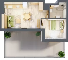 1 pokój, apartament inwestycyjny 29,62 m², piętro 4, oferta nr C/403, Apartamenty Bałtyk - komfortowe lokale nad morzem, Jastrzębia Góra, ul. Jantarowa 3