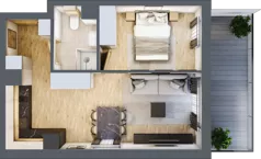 2 pokoje, apartament inwestycyjny 37,53 m², piętro 1, oferta nr C/102, Apartamenty Bałtyk - komfortowe lokale nad morzem, Jastrzębia Góra, ul. Jantarowa 3