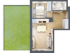 2 pokoje, apartament inwestycyjny 35,35 m², parter, oferta nr C/3, Apartamenty Bałtyk - komfortowe lokale nad morzem, Jastrzębia Góra, ul. Jantarowa 3