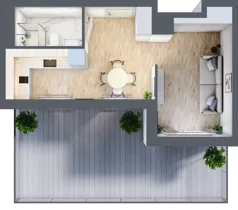 1 pokój, apartament inwestycyjny 29,62 m², piętro 4, oferta nr C/403, Apartamenty Bałtyk - komfortowe lokale nad morzem, Jastrzębia Góra, ul. Jantarowa 3