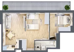 2 pokoje, apartament inwestycyjny 48,18 m², piętro 4, oferta nr C/405, Apartamenty Bałtyk - komfortowe lokale nad morzem, Jastrzębia Góra, ul. Jantarowa 3
