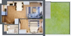 2 pokoje, apartament inwestycyjny 34,83 m², piętro 1, oferta nr D/10, Apartamenty Bałtyk - komfortowe lokale nad morzem, Jastrzębia Góra, ul. Jantarowa 3