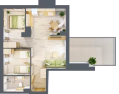 2 pokoje, apartament inwestycyjny 51,60 m², piętro 5, oferta nr D/401, Apartamenty Bałtyk - komfortowe lokale nad morzem, Jastrzębia Góra, ul. Jantarowa 3