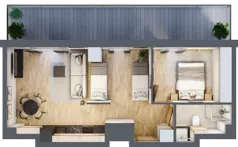 2 pokoje, apartament inwestycyjny 46,86 m², piętro 5, oferta nr D/404, Apartamenty Bałtyk - komfortowe lokale nad morzem, Jastrzębia Góra, ul. Jantarowa 3