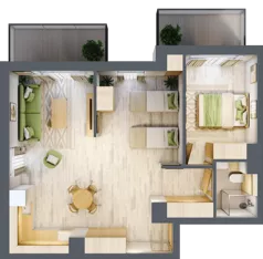 2 pokoje, apartament inwestycyjny 60,48 m², piętro 4, oferta nr D/303, Apartamenty Bałtyk - komfortowe lokale nad morzem, Jastrzębia Góra, ul. Jantarowa 3