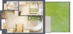 2 pokoje, apartament inwestycyjny 34,86 m², piętro 1, oferta nr D/9, Apartamenty Bałtyk - komfortowe lokale nad morzem, Jastrzębia Góra, ul. Jantarowa 3