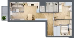 3 pokoje, mieszkanie 58,11 m², piętro 4, oferta nr 98, Nova Dworcowa Apartamenty, Mszczonów, ul. Dworcowa 40