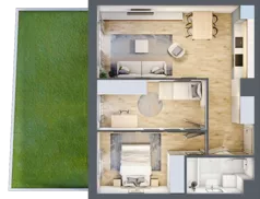 3 pokoje, mieszkanie 54,48 m², piętro 1, oferta nr 52, Nova Dworcowa Apartamenty, Mszczonów, ul. Dworcowa 40