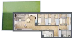 4 pokoje, mieszkanie 70,74 m², piętro 1, oferta nr 54, Nova Dworcowa Apartamenty, Mszczonów, ul. Dworcowa 40