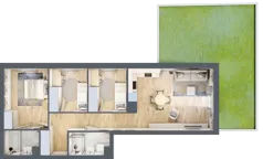 4 pokoje, mieszkanie 70,91 m², parter, oferta nr 105, Nova Dworcowa Apartamenty, Mszczonów, ul. Dworcowa 40