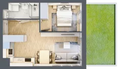 2 pokoje, mieszkanie 36,54 m², piętro 1, oferta nr 108, Nova Dworcowa Apartamenty, Mszczonów, ul. Dworcowa 40