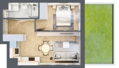 2 pokoje, mieszkanie 35,35 m², parter, oferta nr 109, Nova Dworcowa Apartamenty, Mszczonów, ul. Dworcowa 40