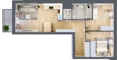 3 pokoje, mieszkanie 57,93 m², piętro 5, oferta nr 102, Nova Dworcowa Apartamenty, Mszczonów, ul. Dworcowa 40