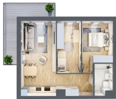 3 pokoje, mieszkanie 55,10 m², piętro 3, oferta nr 22, Nova Dworcowa Apartamenty, Mszczonów, ul. Dworcowa 40