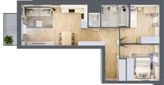 3 pokoje, mieszkanie 57,93 m², piętro 5, oferta nr 102, Nova Dworcowa Apartamenty, Mszczonów, ul. Dworcowa 40
