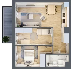 3 pokoje, mieszkanie 54,03 m², piętro 3, oferta nr 66, Nova Dworcowa Apartamenty, Mszczonów, ul. Dworcowa 40