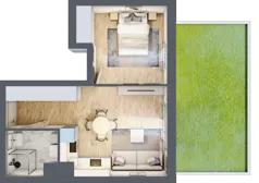 2 pokoje, mieszkanie 36,98 m², parter, oferta nr 1, Nova Dworcowa Apartamenty, Mszczonów, ul. Dworcowa 40
