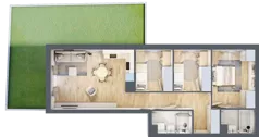 4 pokoje, mieszkanie 70,74 m², piętro 1, oferta nr 54, Nova Dworcowa Apartamenty, Mszczonów, ul. Dworcowa 40