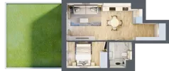 2 pokoje, mieszkanie 37,60 m², piętro 1, oferta nr C.0.4, Apartamenty Widok etap II, Skierniewice, Widok, ul. Armii Krajowej 63