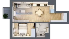 2 pokoje, mieszkanie 37,59 m², piętro 9, oferta nr C.8.71, Apartamenty Widok etap II, Skierniewice, Widok, ul. Armii Krajowej 63