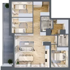 4 pokoje, mieszkanie 88,14 m², piętro 10, oferta nr C.9.81, Apartamenty Widok etap II, Skierniewice, Widok, ul. Armii Krajowej 63