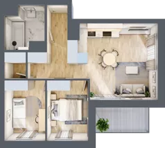 3 pokoje, mieszkanie 54,31 m², piętro 10, oferta nr C.9.86, Apartamenty Widok etap II, Skierniewice, Widok, ul. Armii Krajowej 63