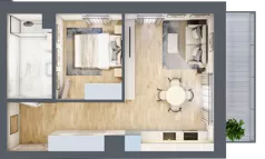 2 pokoje, mieszkanie 37,93 m², piętro 2, oferta nr D.1.14, Apartamenty Widok etap II, Skierniewice, Widok, ul. Armii Krajowej 63