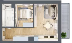 2 pokoje, mieszkanie 37,98 m², piętro 3, oferta nr D.2.23, Apartamenty Widok etap II, Skierniewice, Widok, ul. Armii Krajowej 63