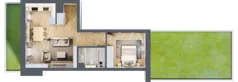 2 pokoje, mieszkanie 44,41 m², piętro 1, oferta nr E.0.26, Apartamenty Widok etap II, Skierniewice, Widok, ul. Armii Krajowej 63