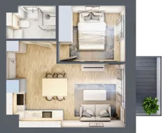 2 pokoje, mieszkanie 31,00 m², piętro 3, oferta nr 27, Nove Diamentowe, Konin, Osiedle Władysława Sikorskiego, ul. Topazowa 28