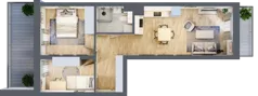 3 pokoje, mieszkanie 49,49 m², piętro 1, oferta nr 150, Nove Diamentowe, Konin, Osiedle Władysława Sikorskiego, ul. Topazowa 28