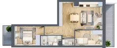3 pokoje, mieszkanie 52,19 m², piętro 2, oferta nr 109, Nove Diamentowe, Konin, Osiedle Władysława Sikorskiego, ul. Topazowa 28